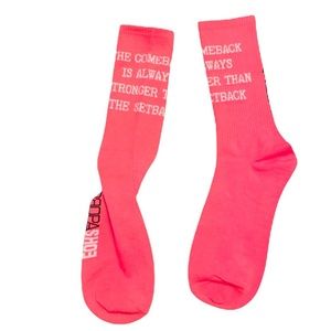 TALL HOT PINK ATHLETIC SOCKS